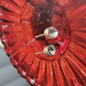 Vintage Goldtone Bezel earrings